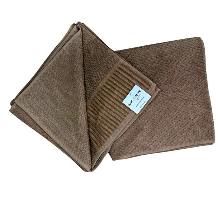 Enchante Home Timaru Turkish Cotton 2pcs Towel Set - Sand by Vanessa Jane