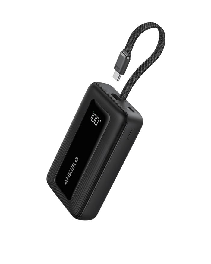 Anker Zolo Power Bank (10K, 30W) with a 5.4-inch (13.7 cm) built-in USB-C cable. by Anker