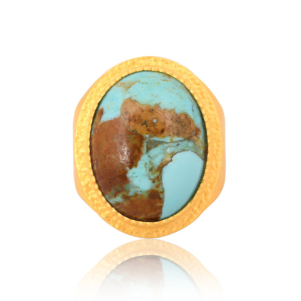 Blue Lagoon Statement Ring - Turquoise by Christina Greene