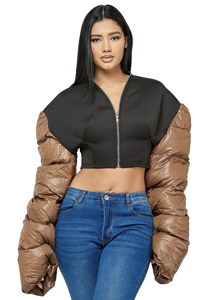 Puffer Sleeve Jacket by The House of Stylez