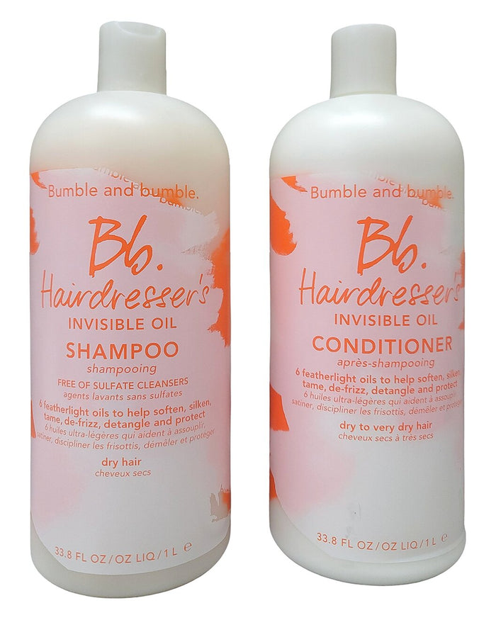 Bumble and bumble Hairdresser's Invisible Oil Hydrating Shampoo and Conditioner 33.8 oz by Nava Beauty
