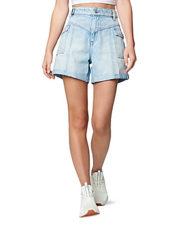 The Perry Womens High Waist Jean Denim Shorts, Size 24 by Vanessa Jane