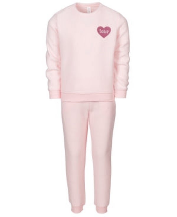Ideology Toddler Girls 2-Pc. Love Fleece Sweatshirt & Pants Set,Size 3T by Vanessa Jane