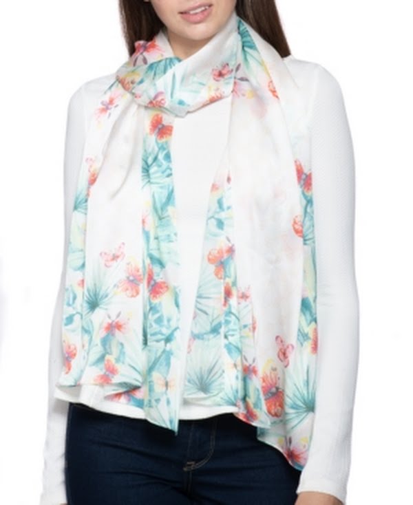Giani Bernini Butterfly Tropical Oblong Scarf, One Size by Vanessa Jane