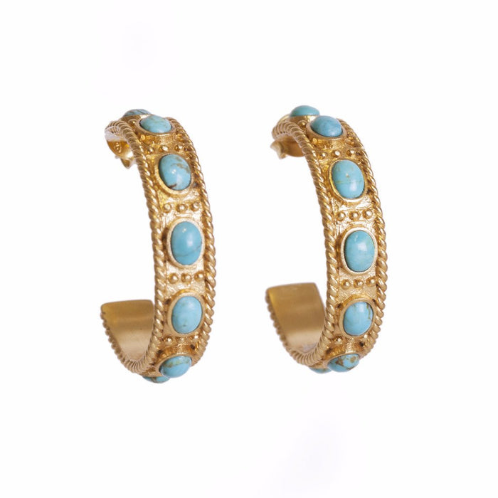 Southwestern Hoops - Turquoise by Christina Greene