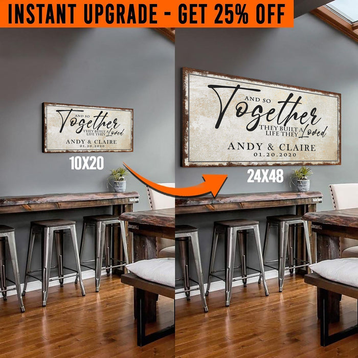 Upgrade Your 20x10 Inches 'Together' (Style 3) Canvas To 24x48 Inches by Tailored Canvases