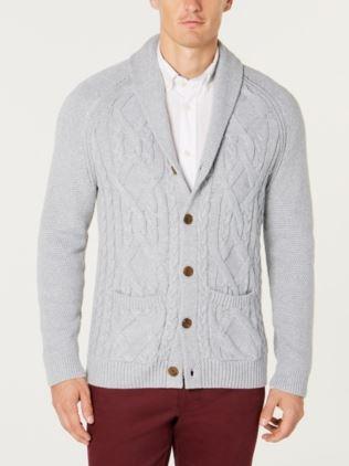 Tasso Elba Mens Shawl Collar Cable Knit Cardigan, Size XXL by Vanessa Jane