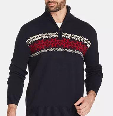 Weatherproof Vintage Men's Quarter-Zip Sweater by Vanessa Jane