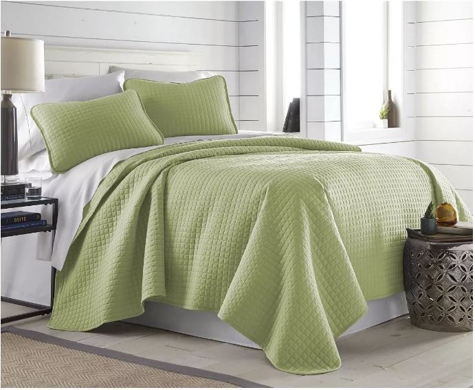 Southshore Fine Linens Oversized Lightweight Quilt & Sham Set, Full/Queen, Green by Vanessa Jane