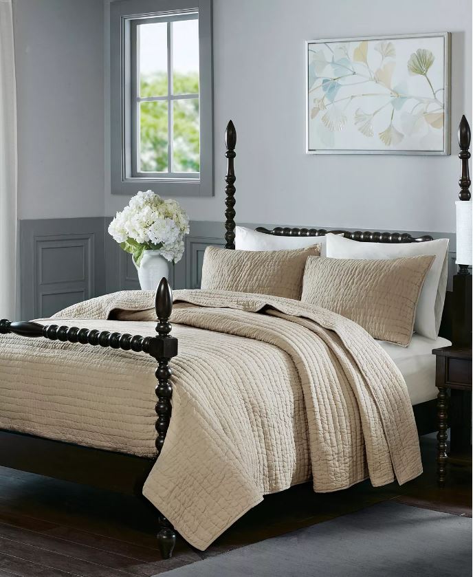 Madison Park Signature Serene Quilted Cotton 3-PC. Coverlet Set, King by Vanessa Jane