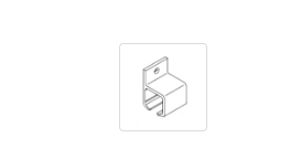 Hafele 941.06.080 Aluminum Side Mount Bracket for Top Hung Sliding Door System by Vanessa Jane