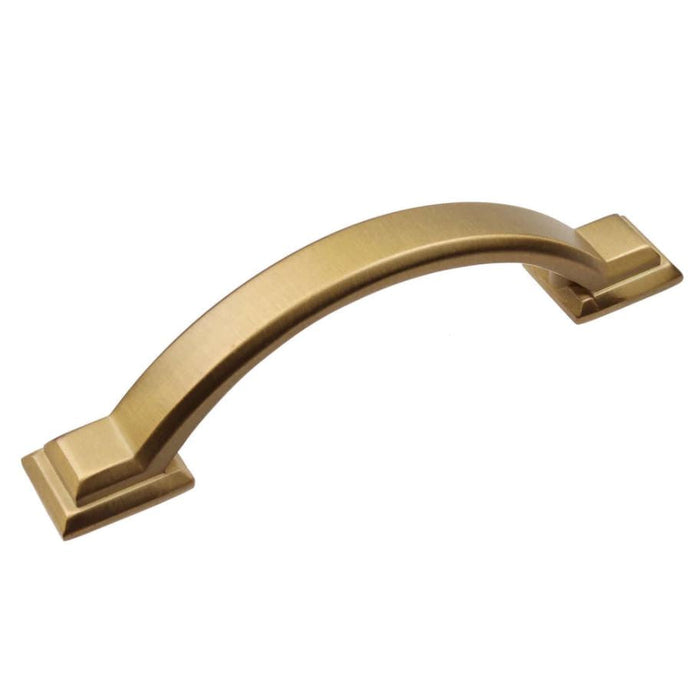 Lot of 10 3-Inch Center to Center Satin Gold Arched Square Pull Cabinet Hardware by Vanessa Jane