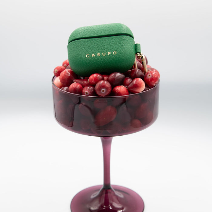 Leather Airpod Case - Green by CASUPO