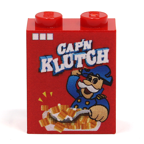 Cap'N Klutch Cereal (1 x 2 x 2 Brick) made using LEGO parts - B3 Customs by B3 Customs