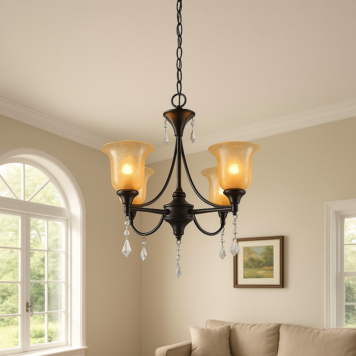 World Imports Ethelyn Collection 3-Light Oil-Rubbed Bronze Chandelier by Vanessa Jane