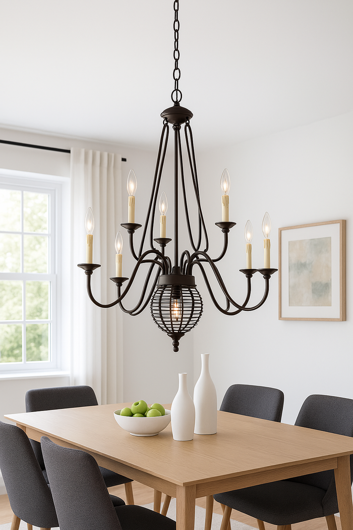 Trans Globe Lighting - French Basket -Ten Light 2-Tier Chandelier by Vanessa Jane