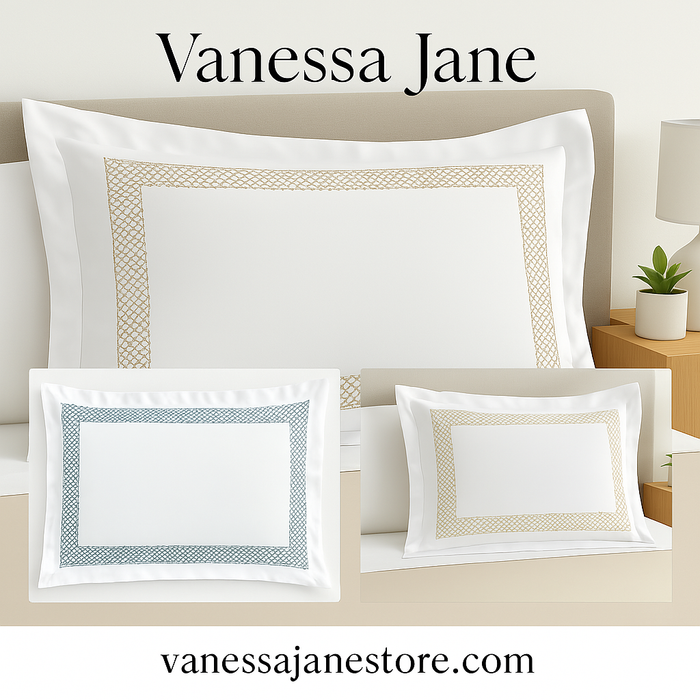 Hudson Park Collection Embroidered Geo Sham by Vanessa Jane