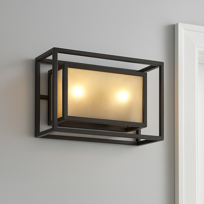 World Imports 4182-55 Hilden Collection 2-Light Wall Sconce, Aged Bronze by Vanessa Jane