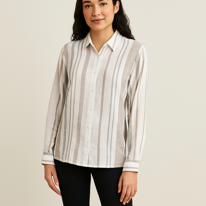 Calvin Klein Jeans Striped Button-up Shirt, Size Medium by Vanessa Jane