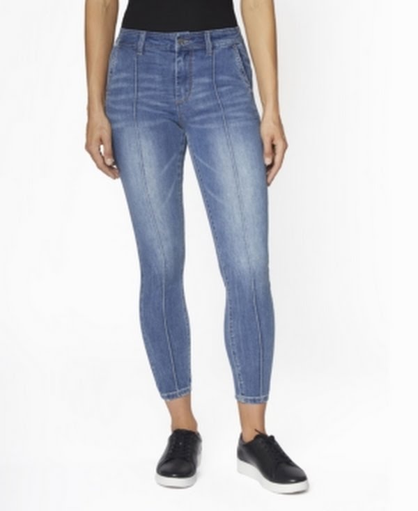 Zoe by Zoe +Phoebe Juniors High Rise Skinny Pin Tuck Jeans by Vanessa Jane