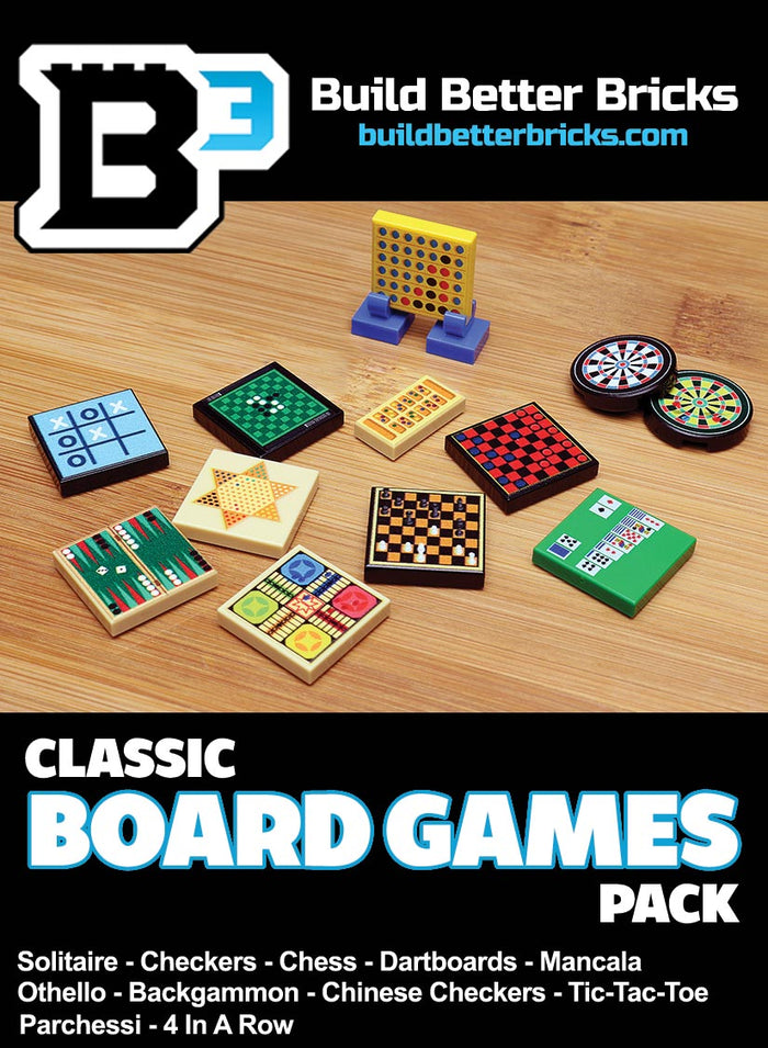 Classic Board Games Pack made using LEGO parts - B3 Customs by B3 Customs