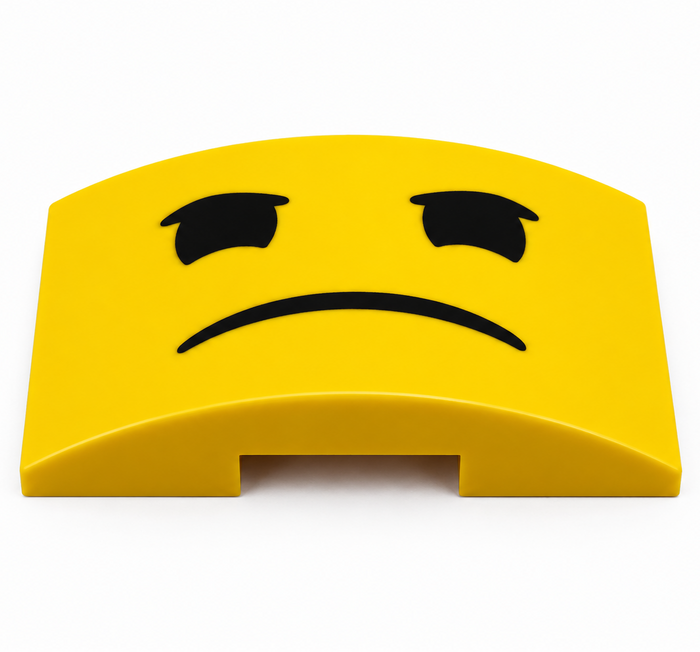 Benny Grumpy Face Upgrade Tile for LEGO Up-Scaled Blue Astronaut 40921 Set
