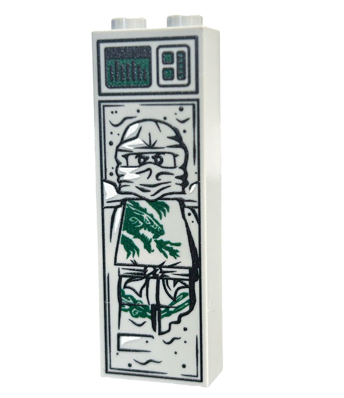 Green Ninja in Carbonite (1x2x5 Brick) by B3 Customs