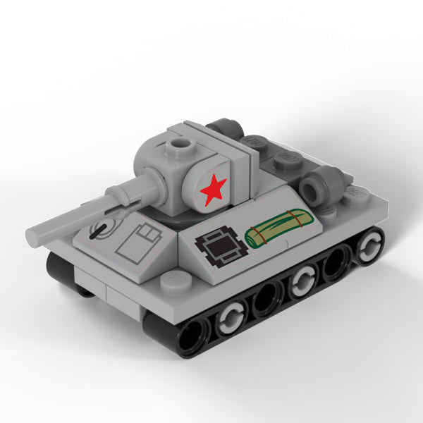 T-34 Nano Russian Tank made using LEGO parts by B3 Customs