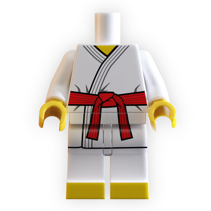 Red Belt Karate Minifig Body by B3 Customs