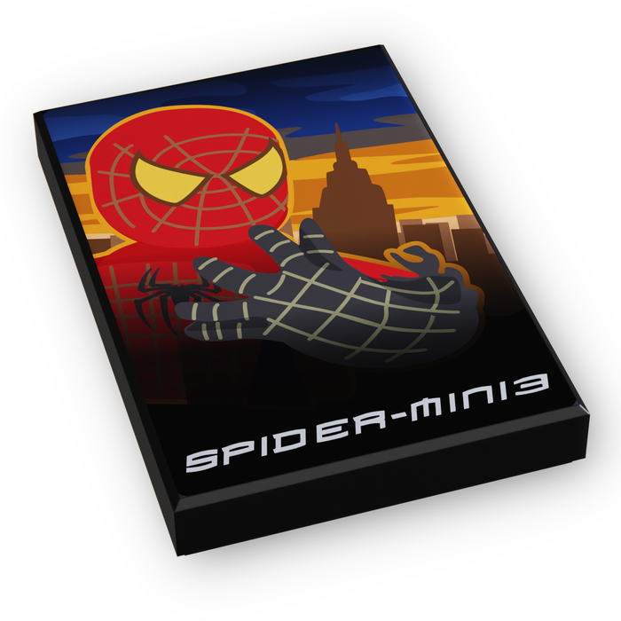 Spider-Fig 3 Movie Cover (2x3 Tile) made using LEGO parts by B3 Customs