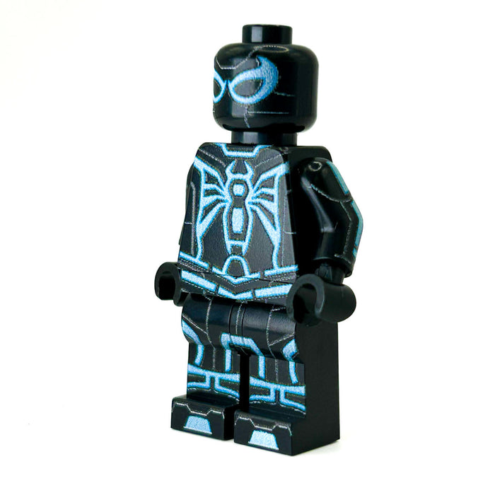 Spidey (Tron-Blue Variant) Minifig by B3 Customs