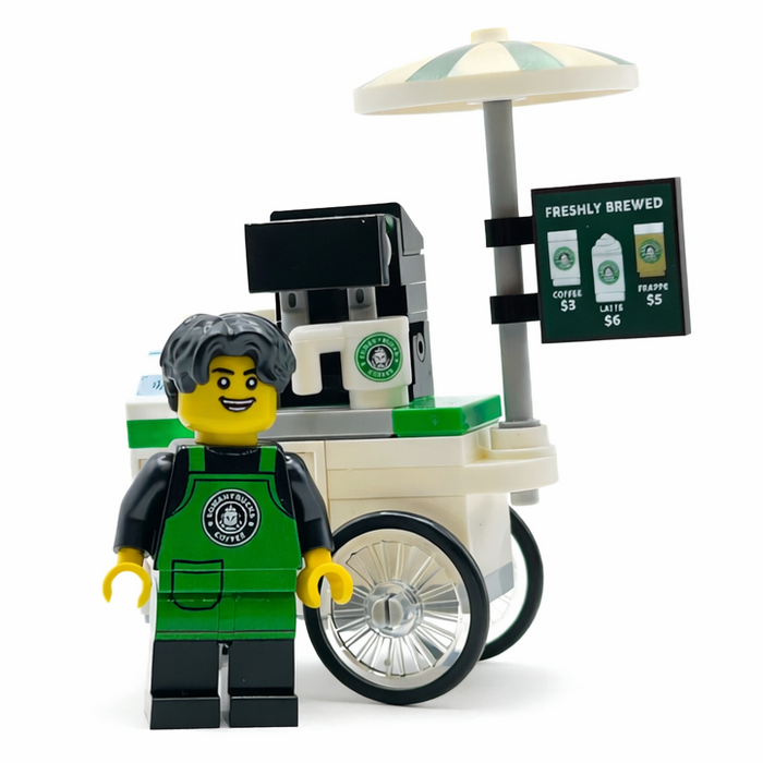 Somanybucks Coffee Cart with Minifig by B3 Customs