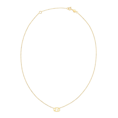 14K Yellow Gold Cancer Necklace by Avera Group
