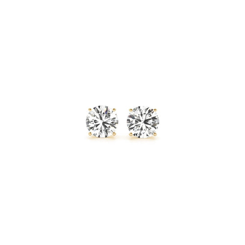 1 cttw Certified IGI Lab Grown Round Diamond Earrings 14k Yellow Gold (G/VS2) by Avera Group