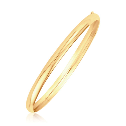 Classic Bangle in 14k Yellow Gold (5.00 mm) by Avera Group
