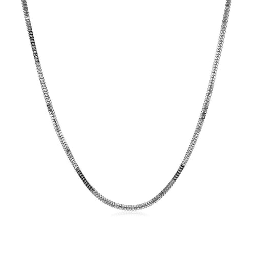 14k White Gold Milano Chain (1.10 mm) by Avera Group