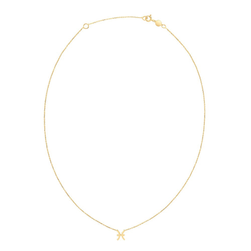 14K Yellow Gold Pisces Necklace by Avera Group