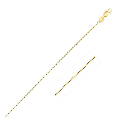 10k Yellow Gold Classic Box Chain (0.45 mm) by Avera Group