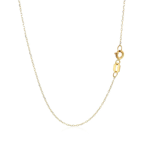 14k Yellow Gold Necklace with Cat Symbol in Mother of Pearl by Avera Group