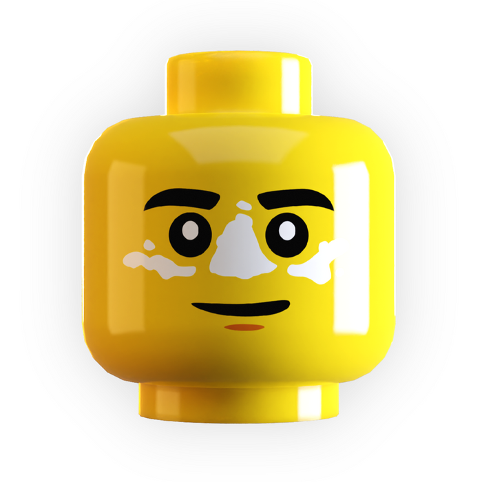 Sunscreen’d Minifig Head made using LEGO part by B3 Customs