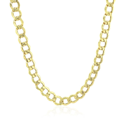 10k Yellow Gold Curb Chain (5.30 mm) by Avera Group