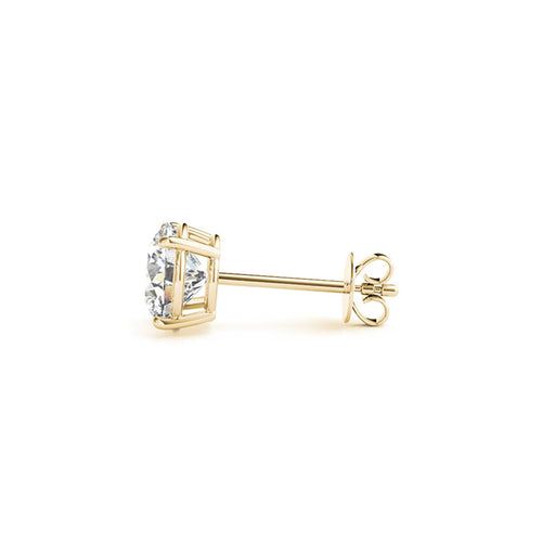 4 cttw Certified IGI Lab Grown Round Diamond Earrings 14k Yellow Gold (G/VS2) by Avera Group