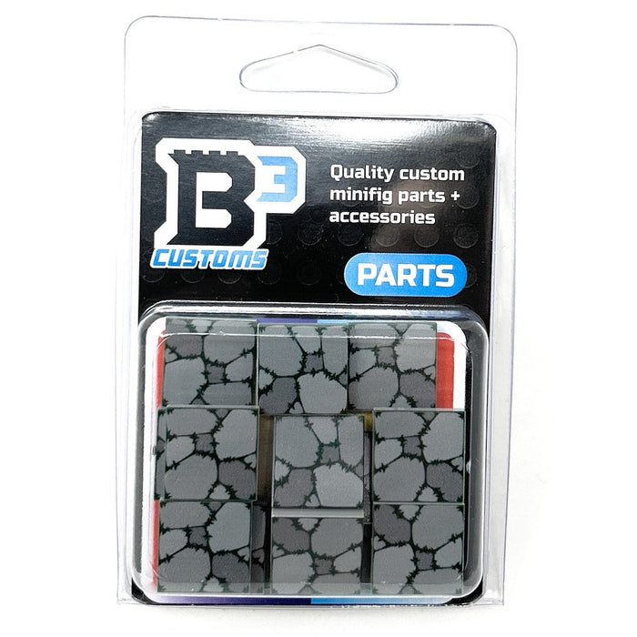 B3 Customs Cobblestone (Plant Overgrowth) Tile Part Pack (20 Tiles) made with LEGO parts by B3 Customs