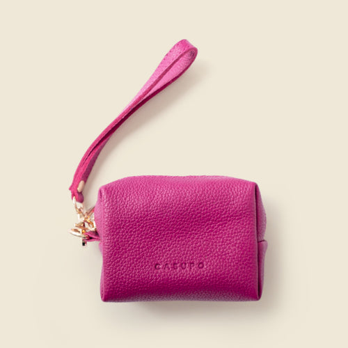 Mini Zipper Bag with Wristlet - Pink by CASUPO