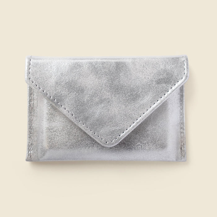 Mini Envelope Wallet With RFID protection - Silver Glitter by CASUPO