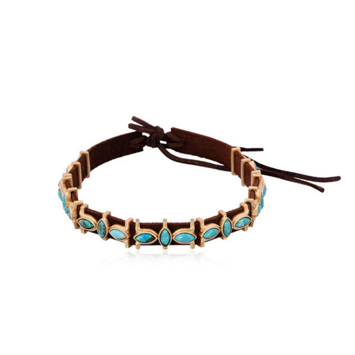 Desert Flower Hat Band - Turquoise by Christina Greene