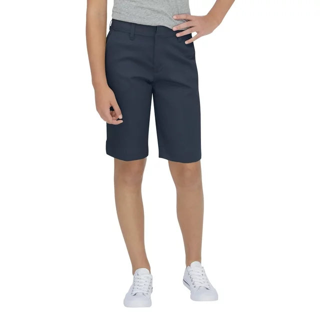 Dickies Girls School Uniform Classic Fit Bermuda Stretch Twill Shorts, Size 5 by Vanessa Jane