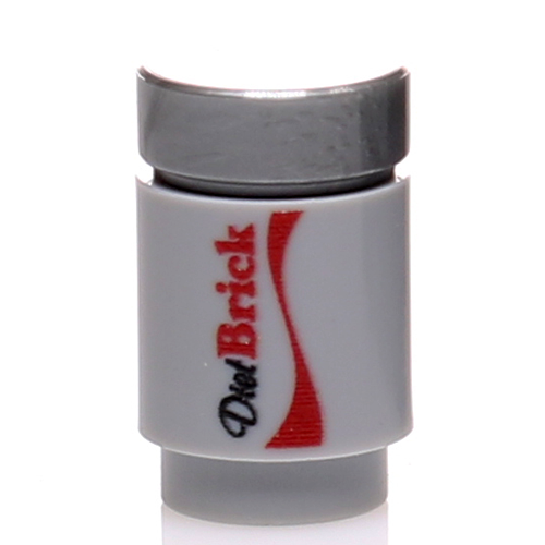 Printed Diet Brick Soda Can made using LEGO parts - B3 Customs by B3 Customs