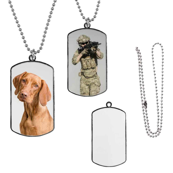 Sublimation Blanks Dog Tag | Custom Military Blank ID Tag - 1 Sided With Insert by INNOSUB USA by INNOSUB USA