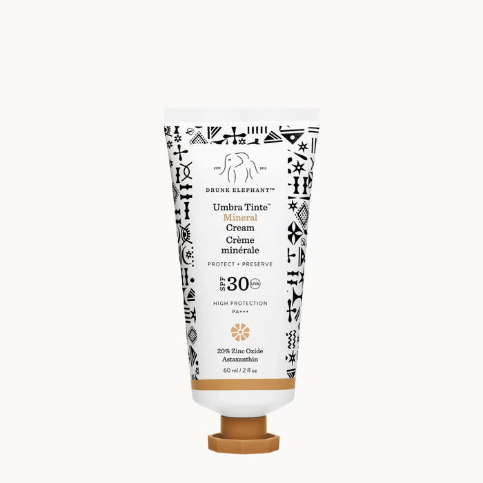 Drunk Elephant Umbra Tinte 100% Mineral Cream SPF 30/PA+++ Tinted Face Sunscreen 2 OZ by Nava Beauty